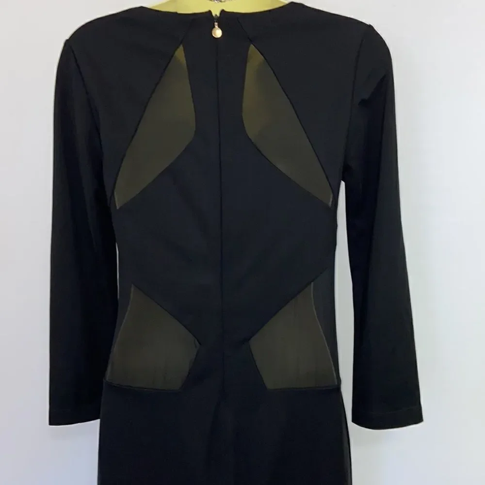 Just Cavalli Dress Black Silk Mesh Accents Nwot Sz Sm - Picture 8 of 9